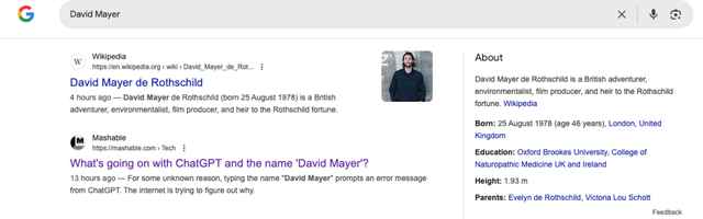 搞崩 ChatGPT 的一個(gè)神秘名字,David Mayer 究竟是誰?